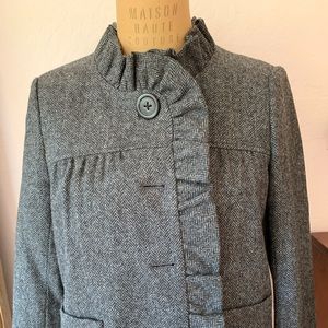 Ruffled tweed jacket